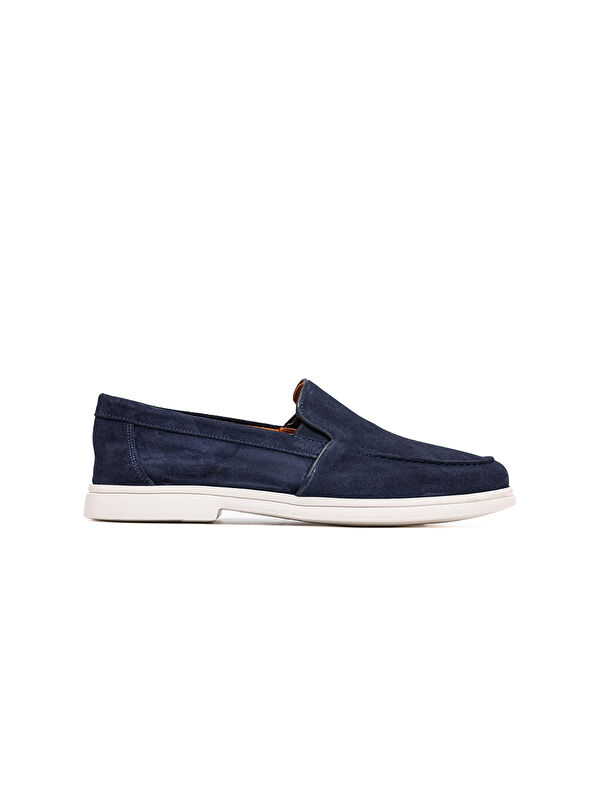 John May Erkek Lacivert Loafer OG-481 Laci Süet