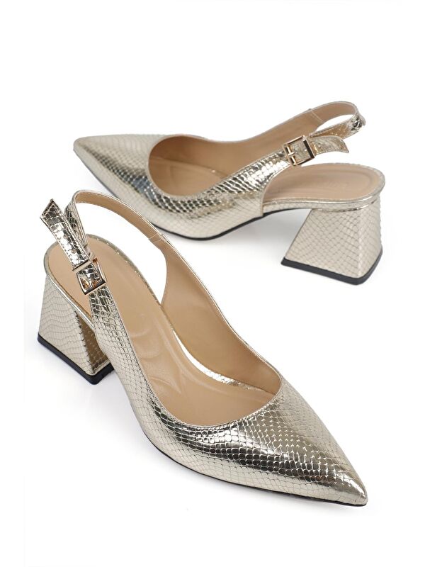 Yumuşak Pedli Taban Kadın Topuklu ayakkabı - Görsel 3