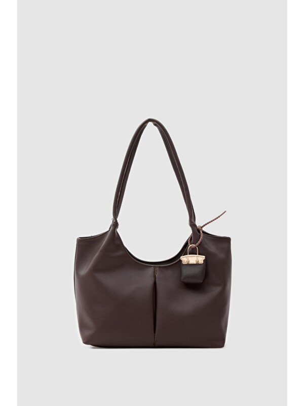 Shulebags Bimba Charmlı Omuz Çantası Koyu Kahve