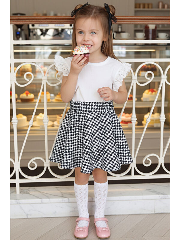 Parla Kids Kız Çocuk Kolsuz Bluz ve Etek Takım
