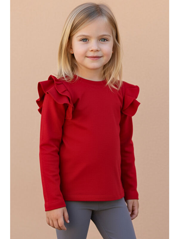 Parla Kids Kız Çocuk Omuz Fırfırlı Body Bluz