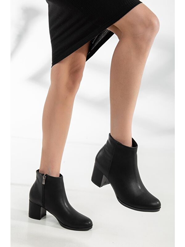 D0520 Kadın Soğuk Geçirmez Fermuarlı Bot - Görsel 3