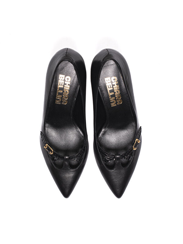 Chiara Bellini Siyah Chiara Bellini Stiletto 9841 Kadın Topuklu/ 155 YLN Napa Black Snake Black C2264