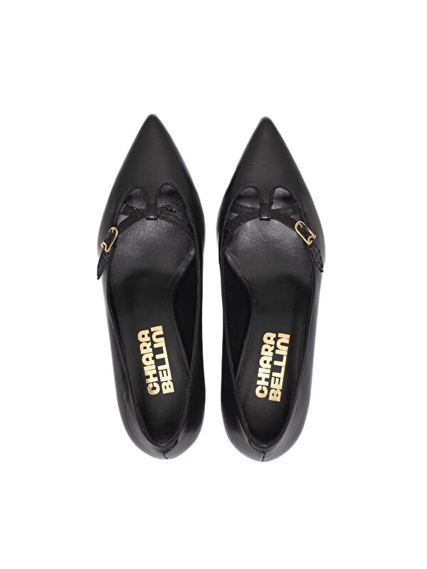 Chiara Bellini Siyah Chiara Bellini Stiletto 9841 Kadın Topuklu/ 155 YLN Napa Black Snake Black C2264