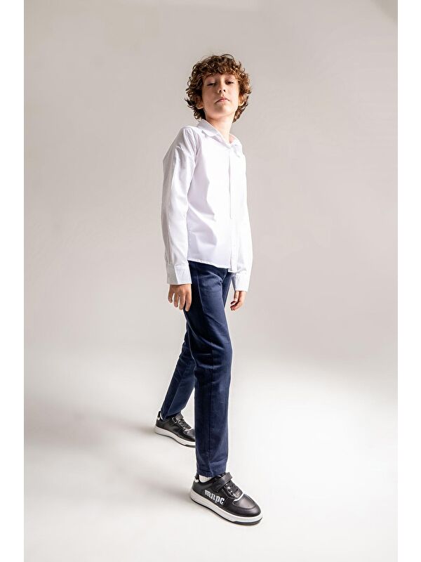 Erkek Çocuk Siyah Hakiki Deri Anatomik Günlük Ayakkabı - Görsel 4