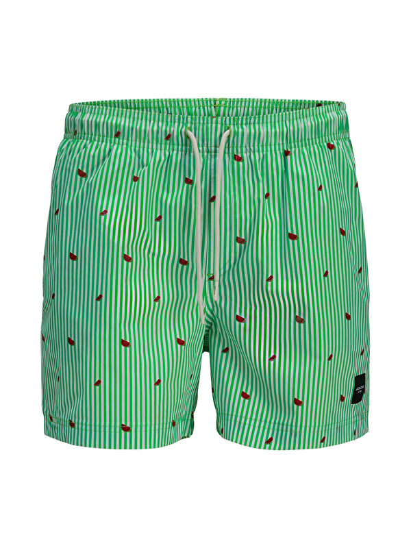 Jack & Jones Maui Mini Stripe Erkek Yeşil Mayoşort