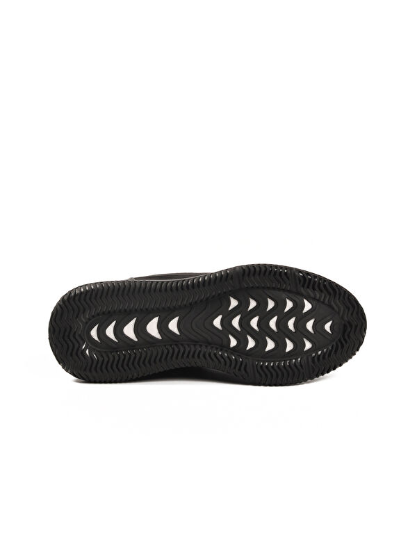 Voyager Siyah Voyager Hakiki Deri Kaymaz Taban Elastik Bağcıklı Erkek Sneaker E053 M