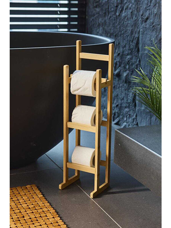 Perotti 16615 Looris Bambu Yedekli Wc Kağıtlık Standlı