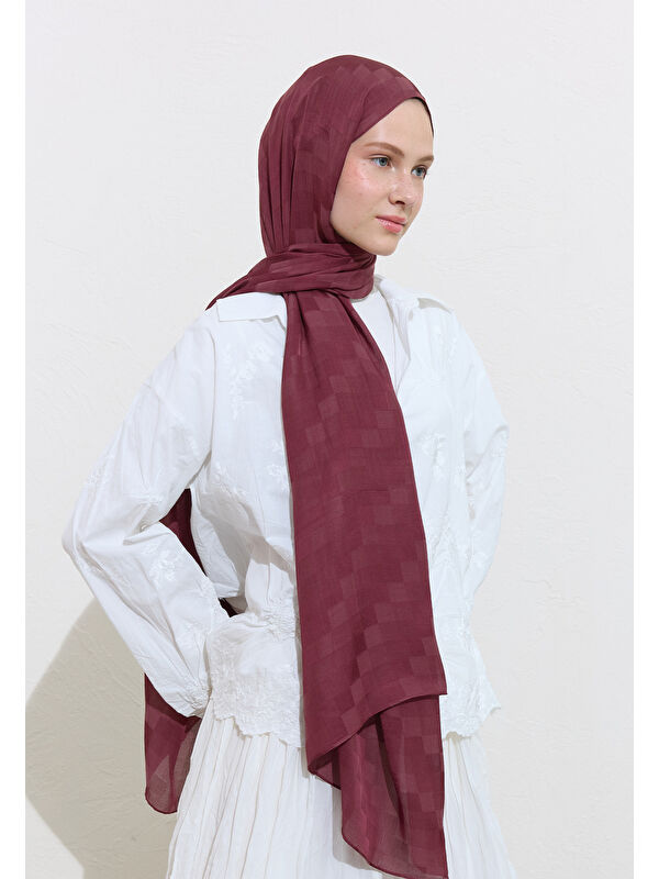 Fresh Scarfs Nori İpeksi Jakar Şal Vıntage Rose