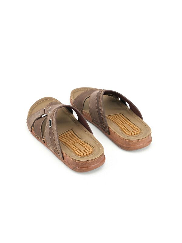 Yazlık Erkek Suni Deri Pu Taban Rahat Günlük Terlik - Görsel 5