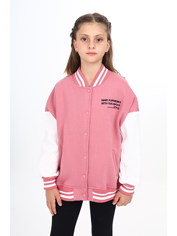Toontoykids Kız Çocuk Nakışlı Kolej Hırka