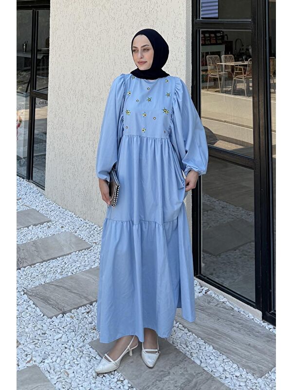 Lamelif Yazlık Elica Elbise Bebe Mavisi
