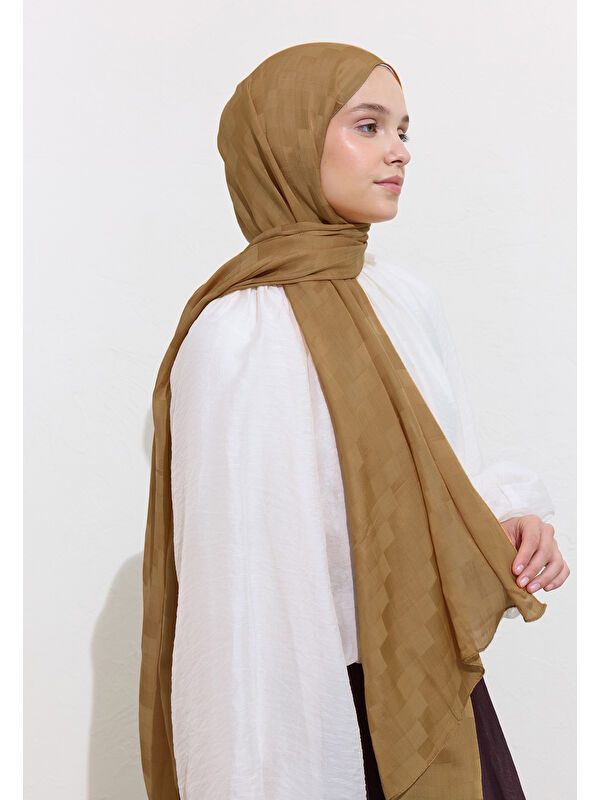 Fresh Scarfs Nori İpeksi Jakar Şal Sahra