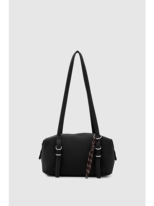 Shulebags Gia Charmlı Oval Çanta Siyah