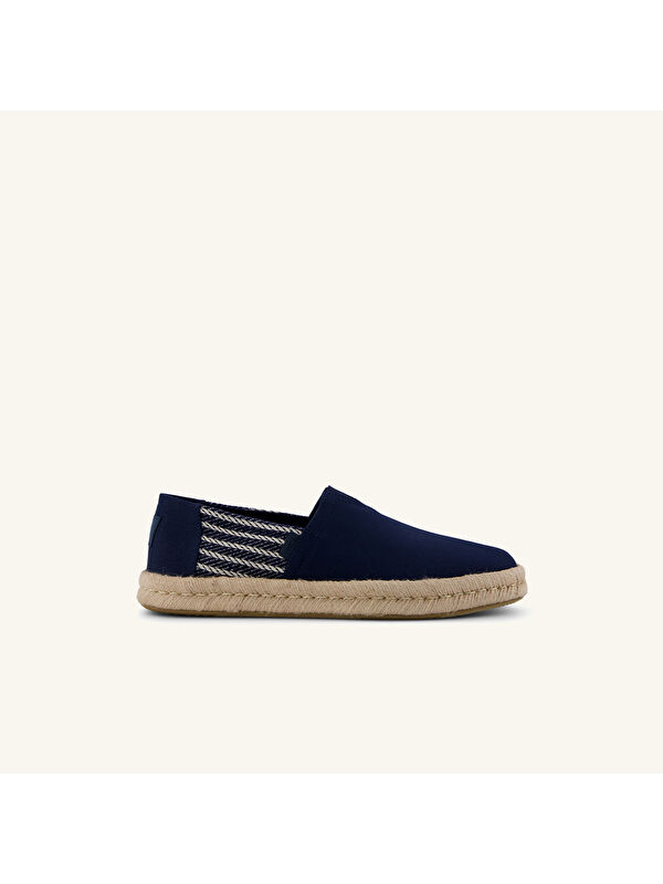 Toms Lacivert Toms Espadril Alpargata Erkek 10023173 10023184 ROPE 2.0 Nautical Stripe