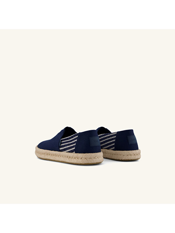 Toms Lacivert Toms Espadril Alpargata Erkek 10023173 10023184 ROPE 2.0 Nautical Stripe