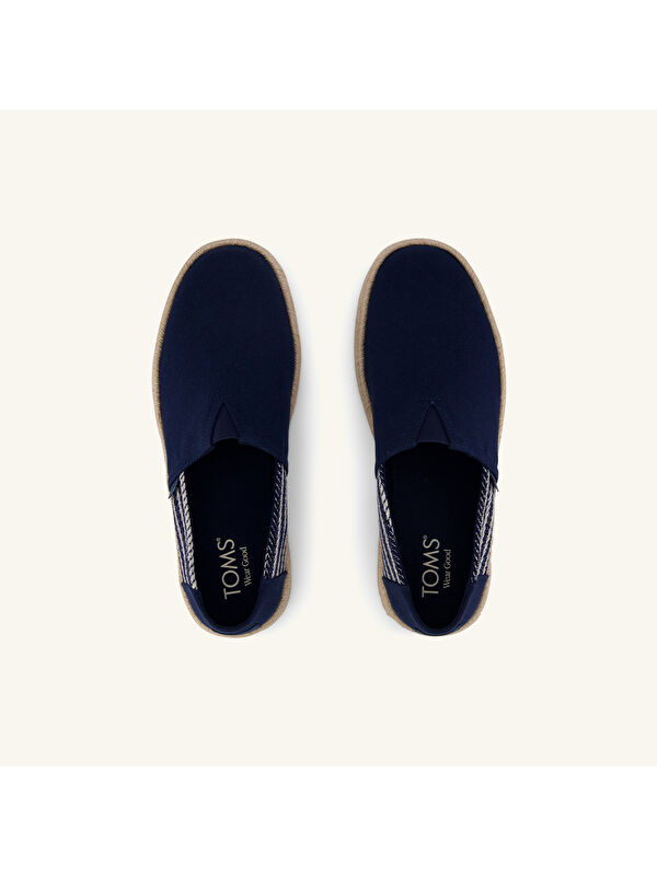Toms Lacivert Toms Espadril Alpargata Erkek 10023173 10023184 ROPE 2.0 Nautical Stripe