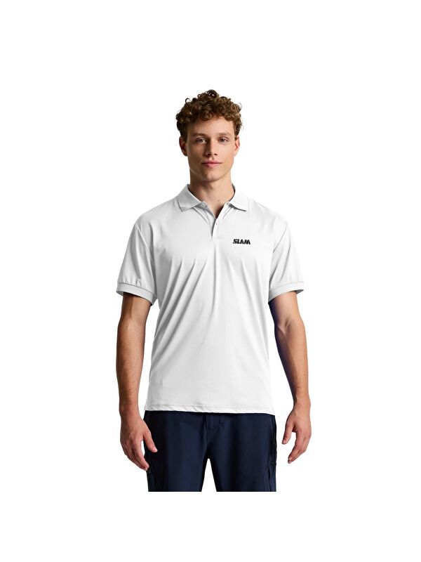 Slam Tech Pique Polo Evo Erkek Beyaz Tişört