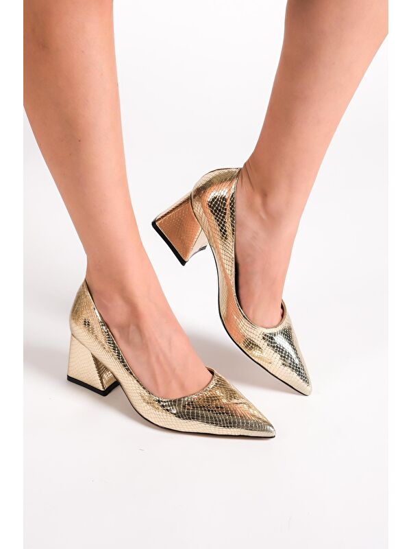 Orta Topuklu Yumuşak Pedli Taban Kadın Ayakkabı - Görsel 5