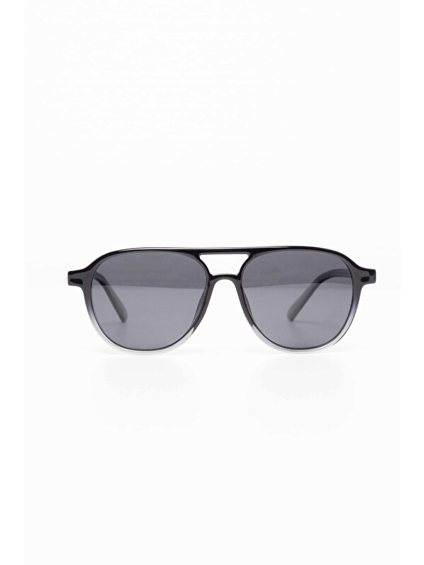 TUDORS Unisex Oval Çerçeve Çift Köprülü Güneş Gözlüğü