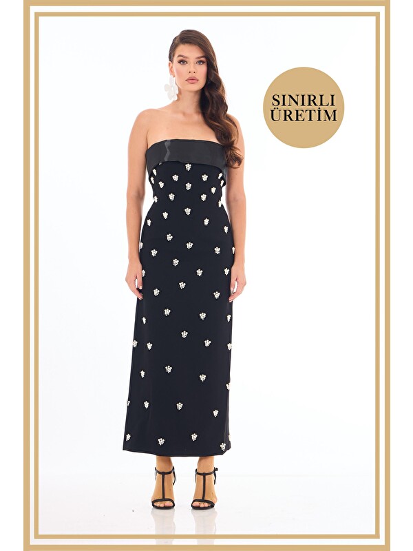 CARMEN Limited Edition | Isabella Siyah Uzun Elbise