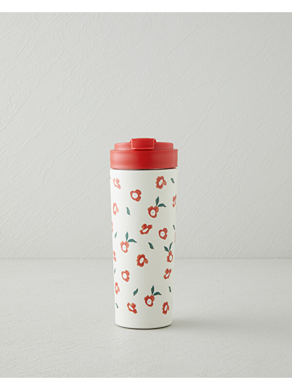 English Home Good Mood Bright Parade Çelik Termos 500 ml Beyaz