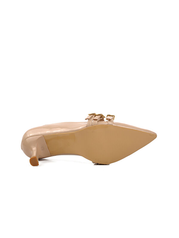 Nude Rugan İnce Topuklu Kadın Abiye Ayakkabı 458296 - Görsel 6