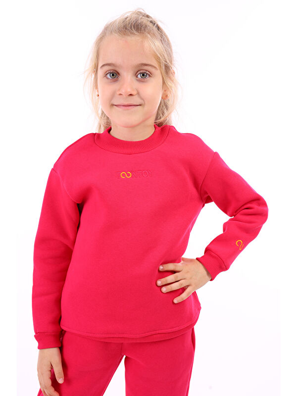 Toontoykids Kız Çocuk Nakışlı Sweatshirt