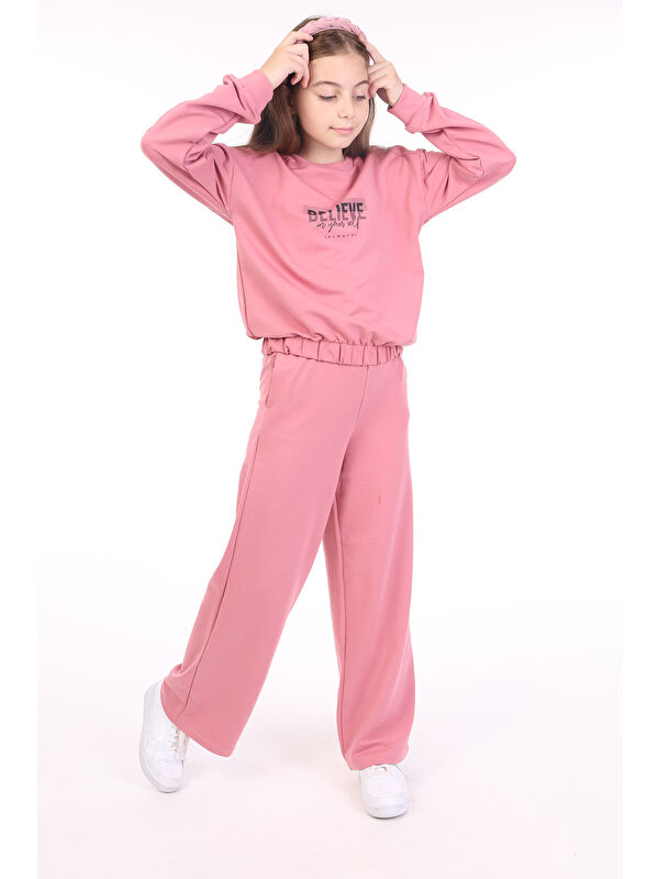 Toontoykids Kız Çocuk Baskılı Eşofman Takım