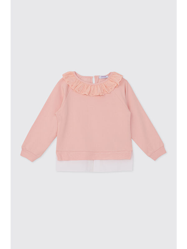 Panço Kız Çocuk Pudra Sweatshirt