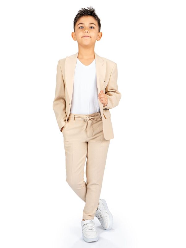Mnk Baby & Kids Spor Çocuk Ceket, Tişört , Jogger Pantolonlu Takım MNK5682