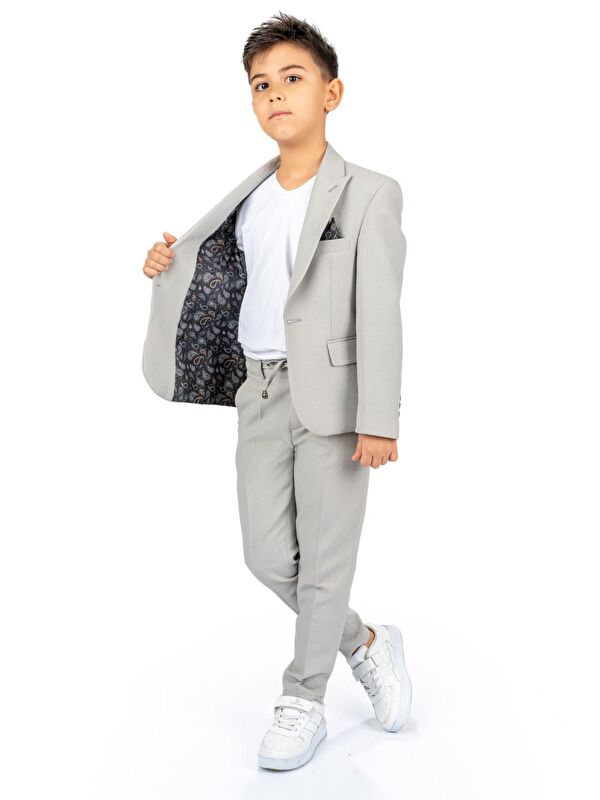 Mnk Baby & Kids Spor Çocuk Ceket, Tişört , Jogger Pantolonlu Takım MNK5682