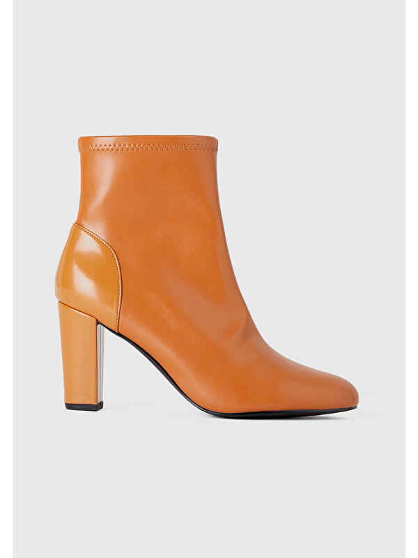 Kadın Karamel Sivri Burun Topuklu Bot - Görsel 2