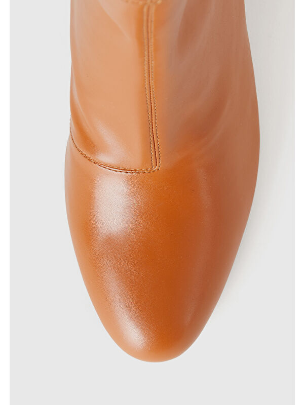 Kadın Karamel Sivri Burun Topuklu Bot - Görsel 5
