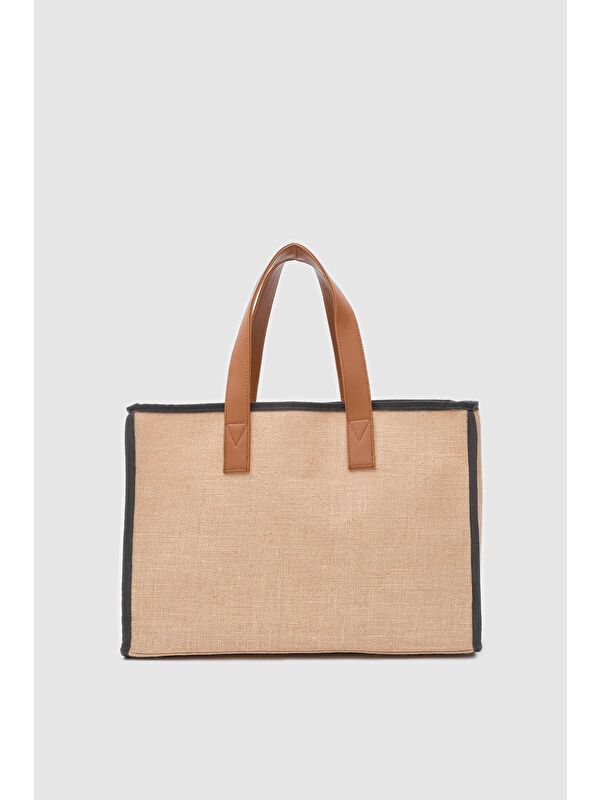 Shulebags Arc X Large Hasır Tote Bag Kahverengi