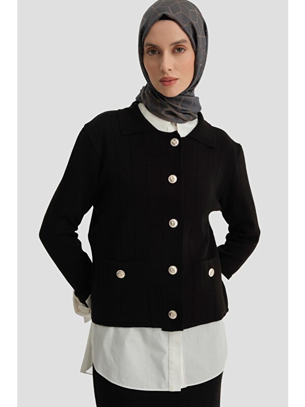 ARMİNE Triko Takım 24Kd4204 Siyah