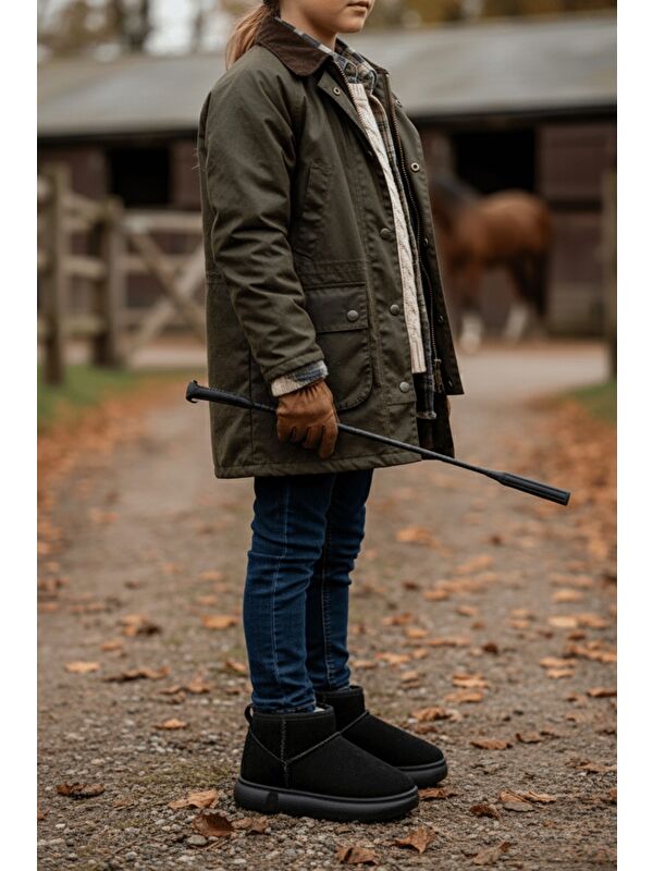 DİPPERY Çocuk Kalın Taban İçi Tüylü Günlük Mini Yarım Bot - Görsel 6