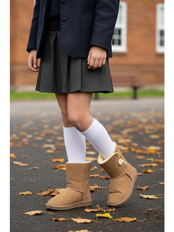 KİDDY Düğmeli Kürklü Çocuk Kışlık Bot - Görsel 6