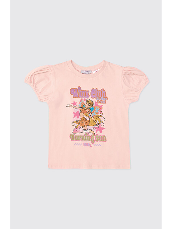Panço Winx Club Kız Çocuk Stella Pembe Tişört