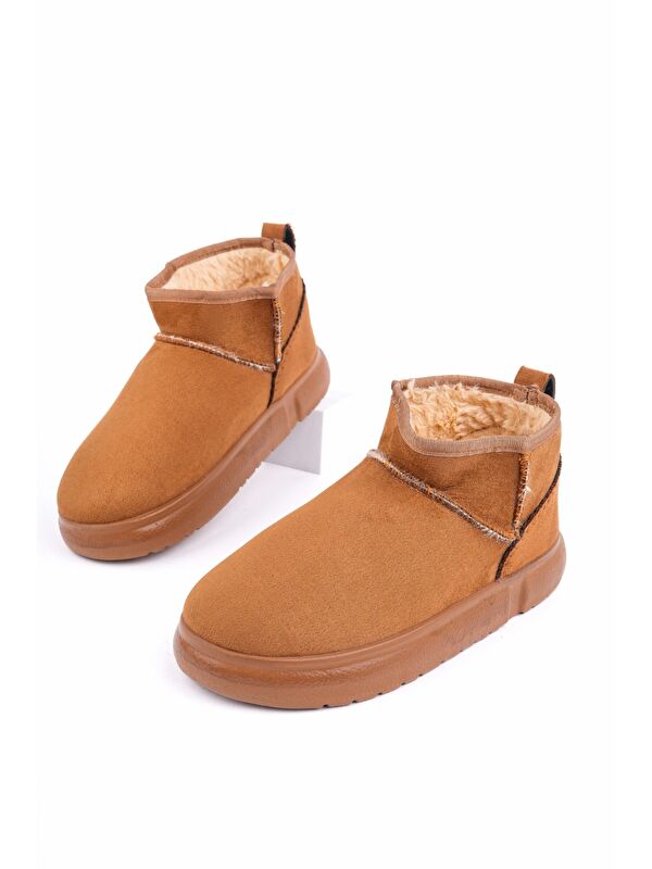 TAZZY Kadın Kalın Taban İçi Tüylü Günlük Mini Yarım Bot - Görsel 7