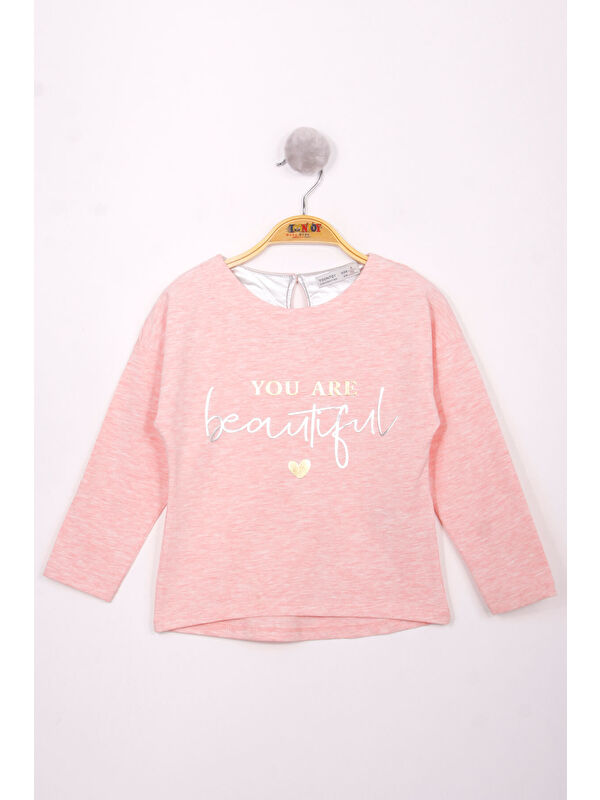 Toontoykids Kız Çocuk Yazı Varaklı T-Shirt