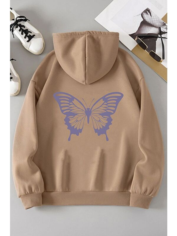 uyguntarz Unisex Butterfly Baskılı Sweatshirt