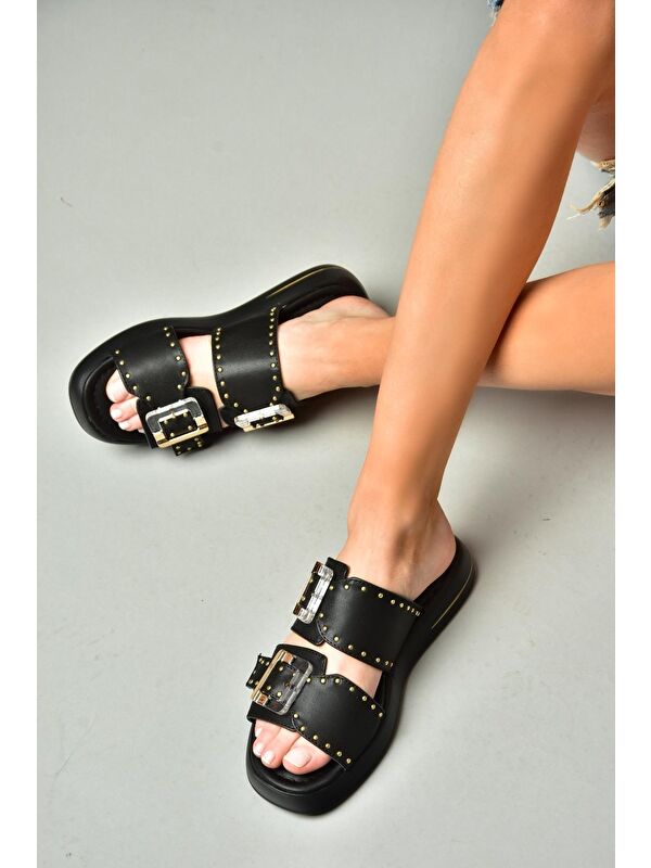 Fox Shoes S5181065 Siyah Kadın Terlik