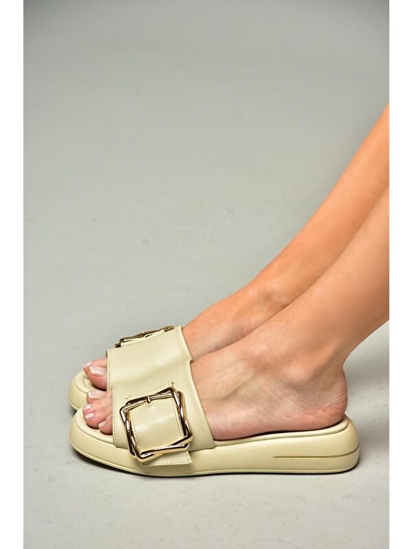 S5181063 Bej Kadın Terlik - Görsel 6