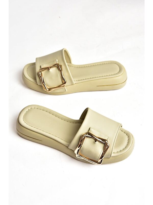 S5181063 Bej Kadın Terlik - Görsel 4