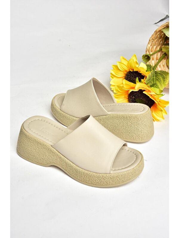 S9967412 Bej Kadın Terlik - Görsel 4