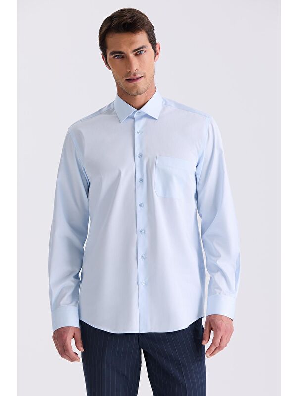 JAKAMEN Mavi Classic Fit %100 Pamuk Gömlek