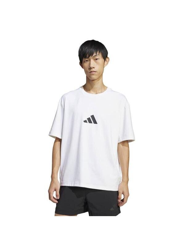 Adidas Z.N.E. Loose Fit Erkek Beyaz Yuvarlak Yaka Tişört