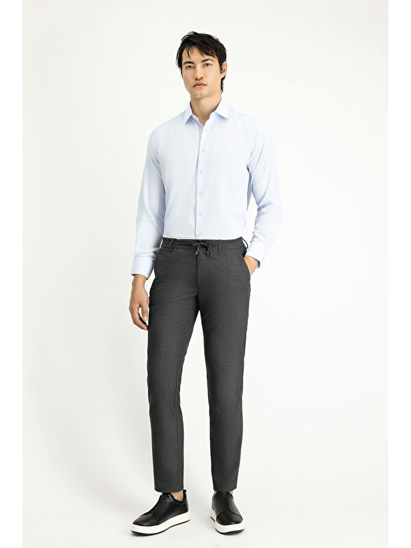 Kiğılı Regular Fit Beli Lastikli İpli Elastanlı Pantolon