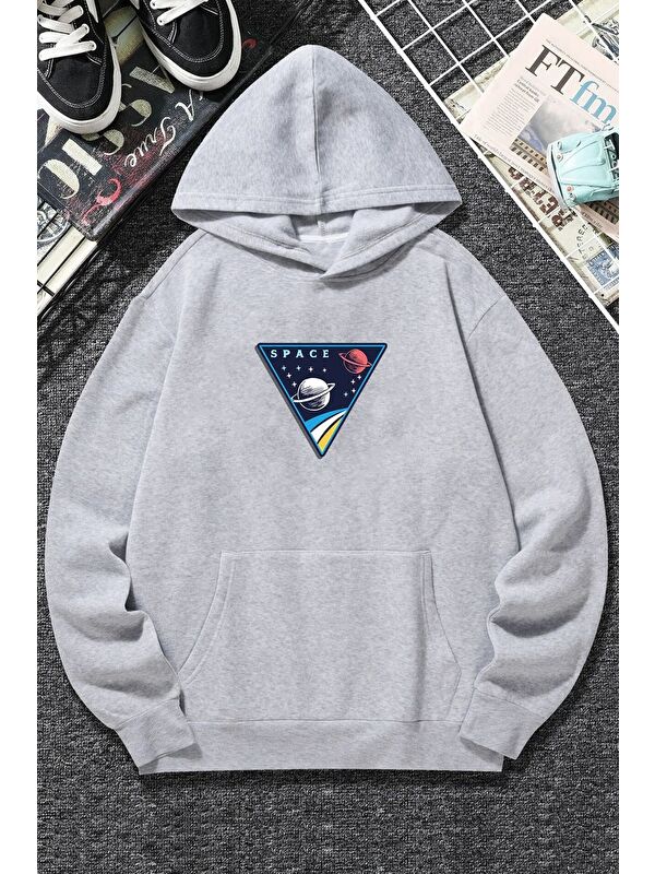 uyguntarz Unisex Space Baskılı Sweatshirt